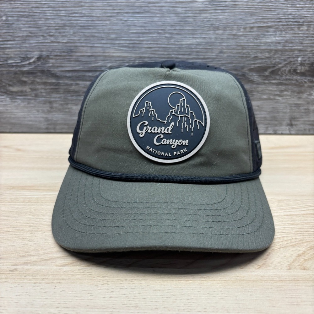 Grand Canyon National Park Hat Cap Snap Back Green Black Performance Arizona AZ